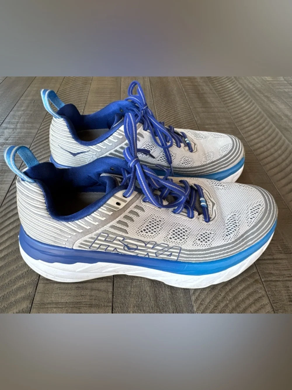 Hoka One One Bondi 6 Vapor Blue/Frost Grey Running Shoes Men’s Size 7